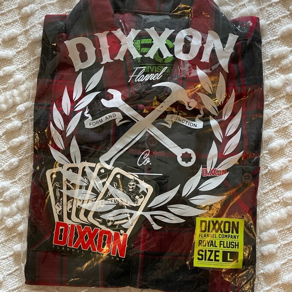 DIXXON Royal Flush Red and Black Plaid Shirt